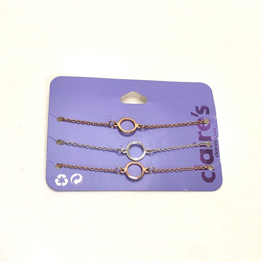 Dainty Circle Bracelets . Set of 3!